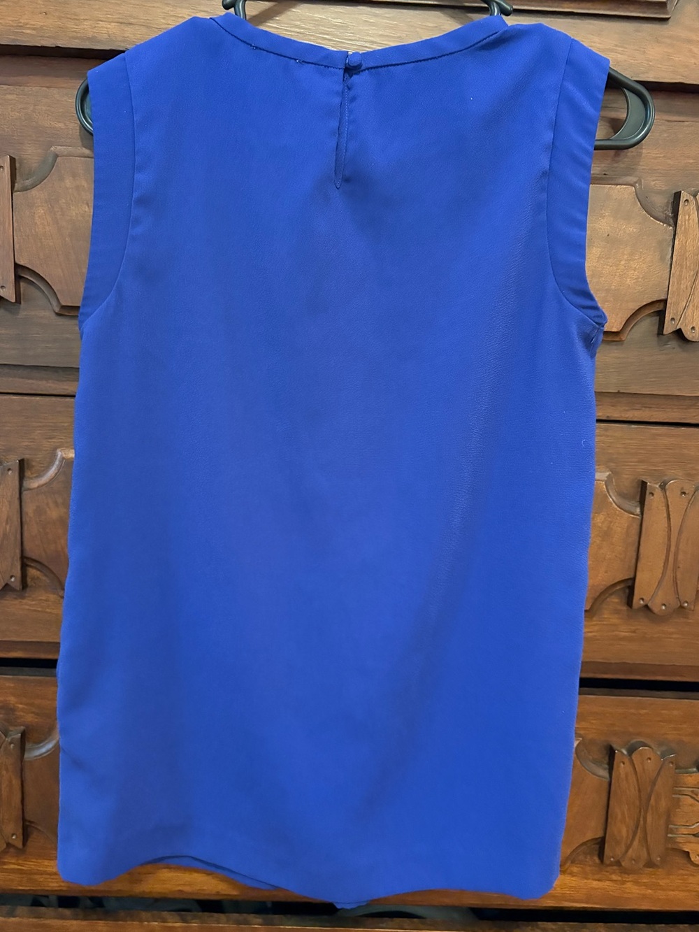 J. Crew Sleeveless Cerulean Pleat Front Women's Shell Top - Picture 3 of 4